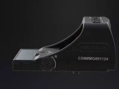Holosun ELITE SCS red dot sight Low-poly 3D model