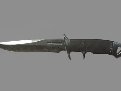 Tactical Knife Free low-poly 3D model buy