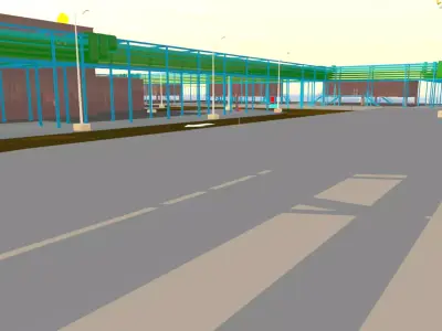 3D Model of Booster Compressor Station for Gas Condensate Fields 3D model