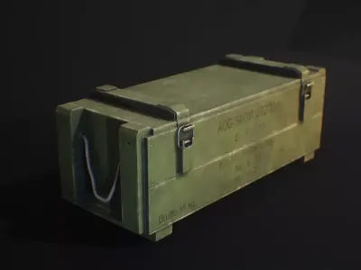 PBR Army Box - 4K Low-poly 3D model