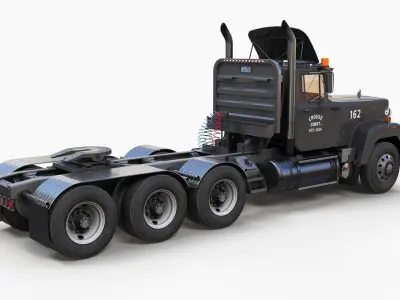 SuperLiner heavy hauler truck Low-poly 3D model