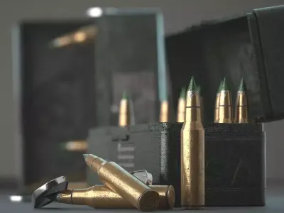 Pack Box bullet Low-poly 3D model
