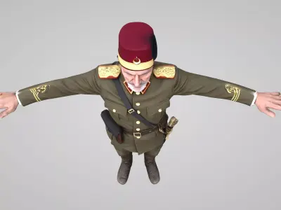  Old Turkish soldier 3D model Low-poly 3D model purchase
