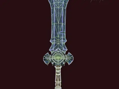 Stylized Sword low poly Low-poly 3D model