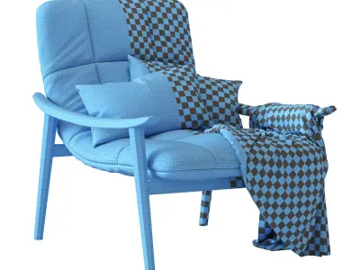Fynn Saddle Armchair from Minotti 3D model buy