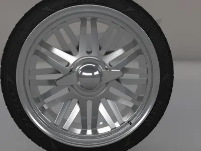 Car tuning wheel 3D model