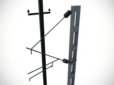 Electric poles 3D model