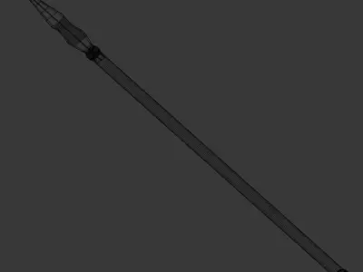 Wooden spear Free 3D model