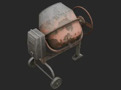 Concrete Mixer Low-poly 3D model buy