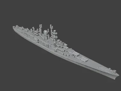 US Alaska Class Cruiser Warship 3D print model