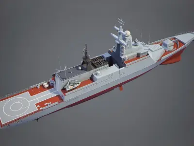 Project 20380 Corvette Soobrazitelny Low-poly 3D model