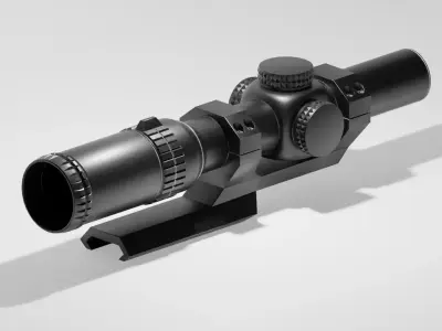 sniper scope 6x Low-poly 3D model