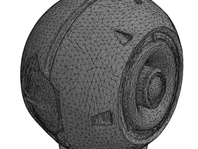 Futuristic SciFi Spherical Speaker Low-poly 3D model