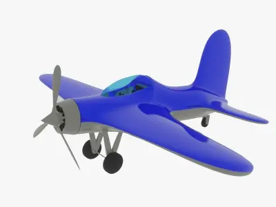 P-1 Plane Low-poly 3D model