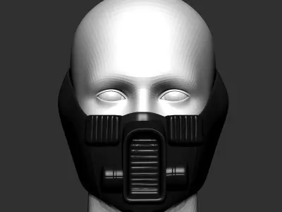 gas mask helmet scifi high poly sculpt 3d printable  3D model purchase