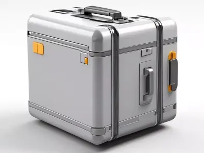 SciFi Suitcase Hard Shell Luggage Low-poly 3D model