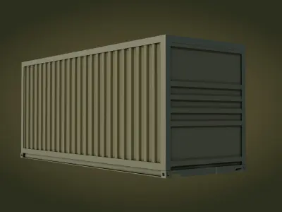 Container shipping Free low-poly 3D model purchase
