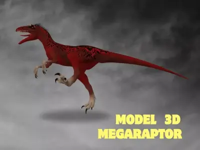 Megaraptor Low-poly 3D model