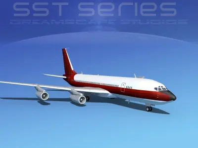 Boeing 707-320 SS Corporate 2 3D model