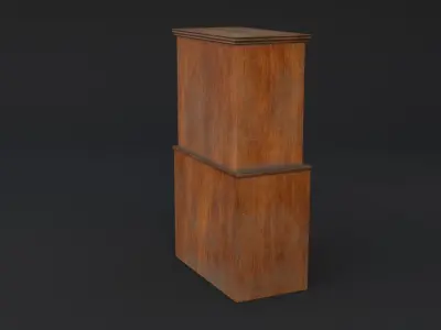 Cabinet Low-poly 3D model shop