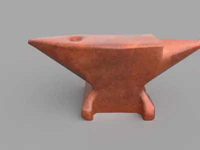 Anvil -low poly 3D modeling Low-poly 3D model