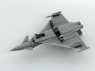 Eurofighter Typhoon Jet Aircraft  -Dark 3D model