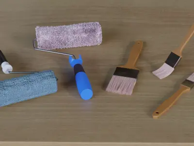 Wall Brush Collection Free 3D model