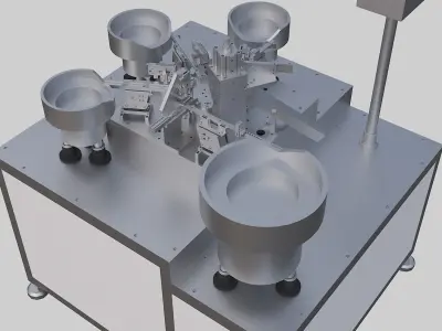Automatic foot fork machine 3D model