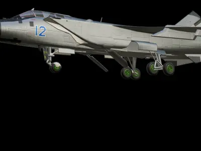 Mikoyan MiG-31 Low-poly 3D model