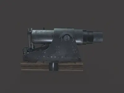  Great Gun Low-poly 3D model