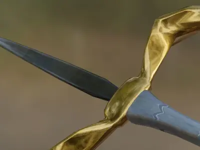 Dark Sword Low-Poly Low-poly 3D model