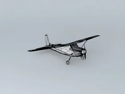 Cessna 180 Free 3D model