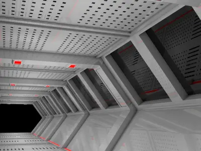 Sci Fi Corridor 3D model 161