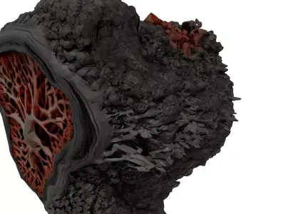 Abstract Biological Fractal Structure 3D model