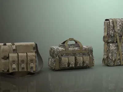 Tactical Military Backpack Free 3D model