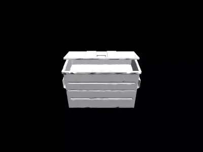 Low Poly Stylized Industrial Dumpster Free low-poly 3D model