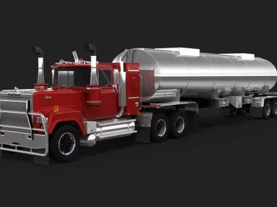 Super-Liner Tank Trailer 3D model