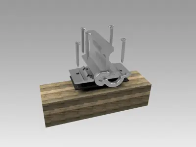 Rail fastening D-65 3D model