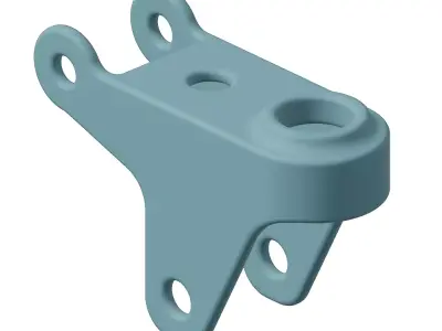 Plastic Castor Wheel Bracket Toy 3D model