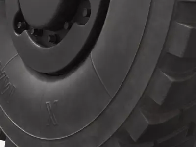 Military Truck Wheel Assembly Tire 3D model
