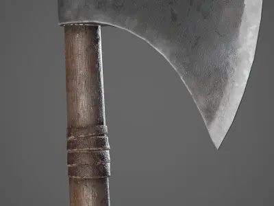Headsman Axe Low-poly 3D model