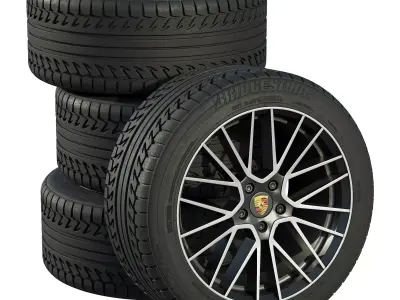 Porsche wheels 3D model from CGTrader