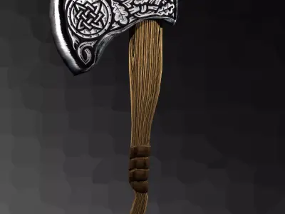 Axe weapon Low-poly 3D model order