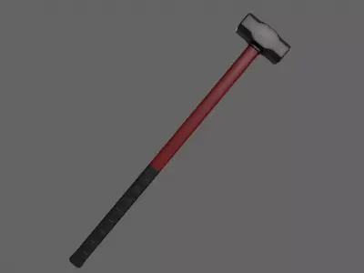 PBR Sledge Hammer V2b Low-poly 3D model