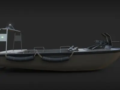 Marine Military Boat Low-poly 3D model