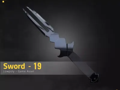 Sword-19 Low-poly 3D model