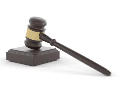 Weight Scale and Gavel 3D model