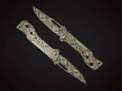 Knife 4 I Low-poly 3D model