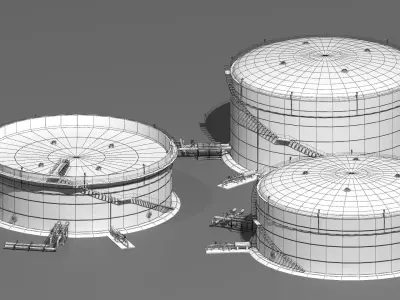 Industrial tanks 3D model