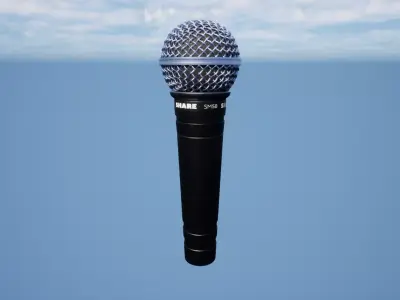 High Quality Studio Microphone - Share SM58 3D model